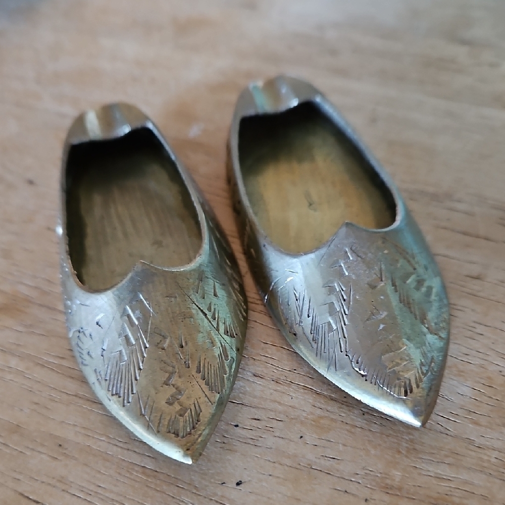 Vintage Brass Indian Individual Ashtrays or Incense Holder